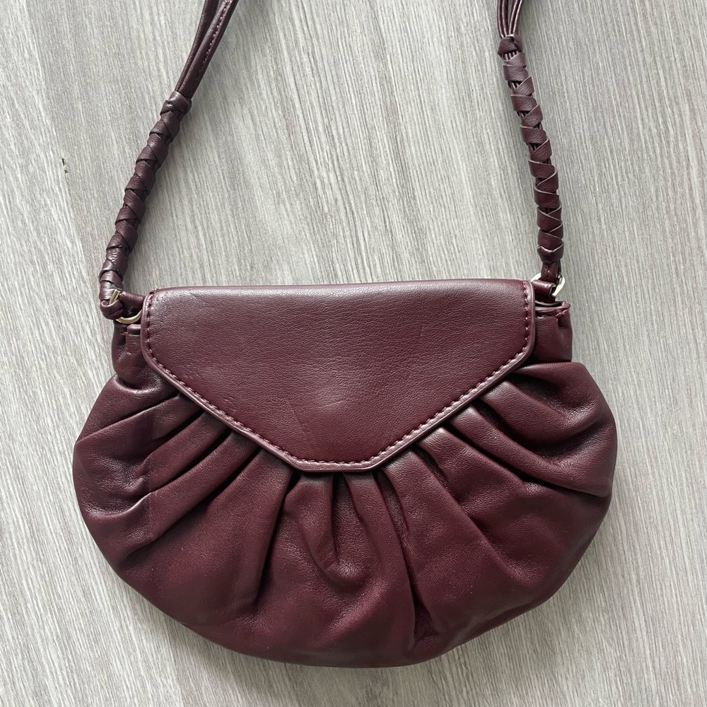 Zara Elegant Burgundy Crossbody Bag